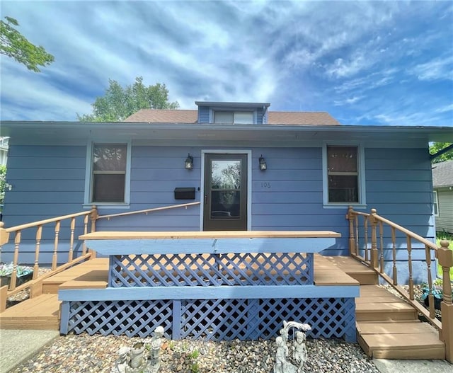 106 S Jeffreys St, Pleasant Hill, MO 64080 - exterior space with a deck