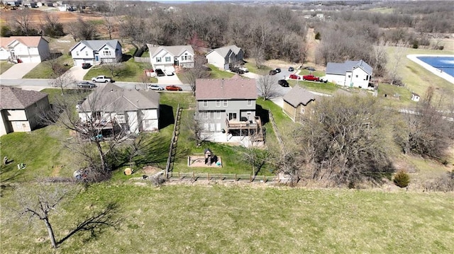 birds eye view of property featuring a residential view