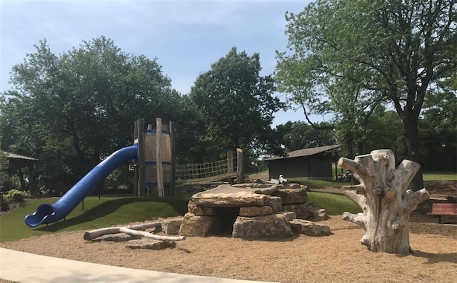 community play area with view of scattered trees