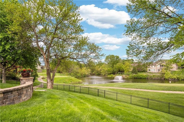 9924 Skyview Ln, Lenexa, KS 66220 - view of yard with a water view