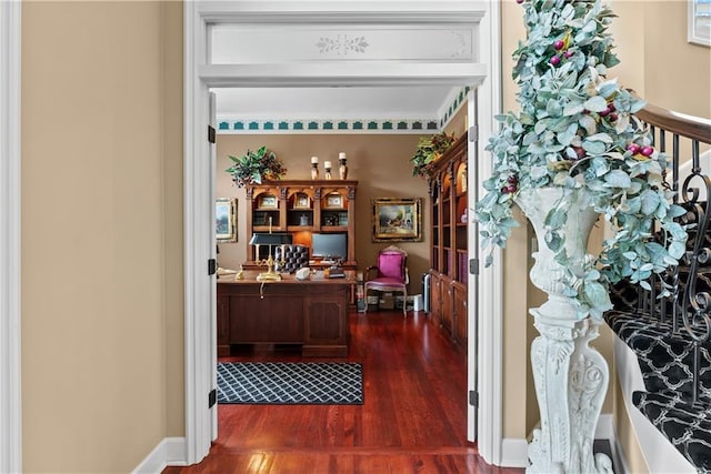 office featuring wood finished floors
