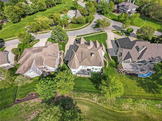 bird's eye view featuring a residential view