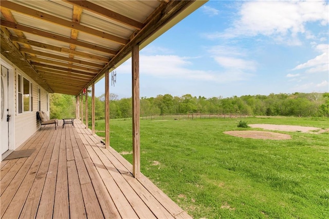 7934 SW James Lee Rd, Polo, MO 64671 - wooden deck featuring a yard