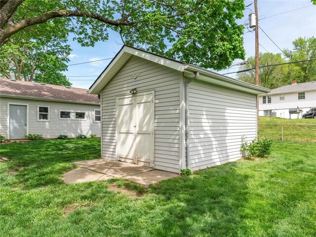 view of shed