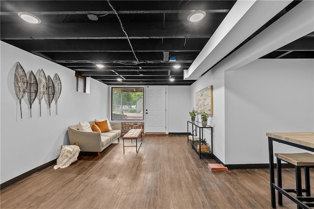 2521 W 47th Ter, Westwood, KS 66205 - sitting room featuring wood finished floors and baseboards