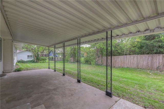 view of patio / terrace featuring a fenced backyard