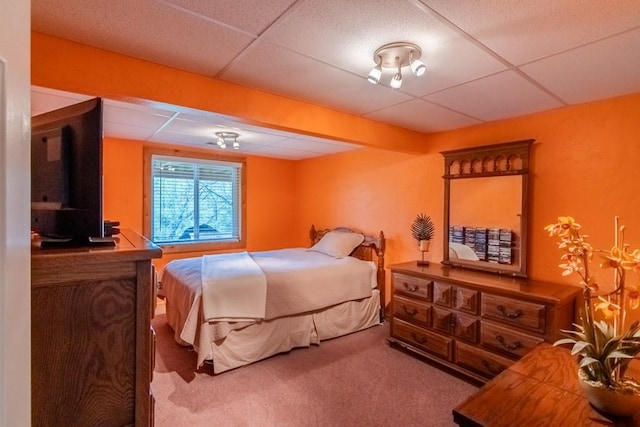 23801 Evans Rd, Tonganoxie, KS 66086 - carpeted bedroom with a paneled ceiling