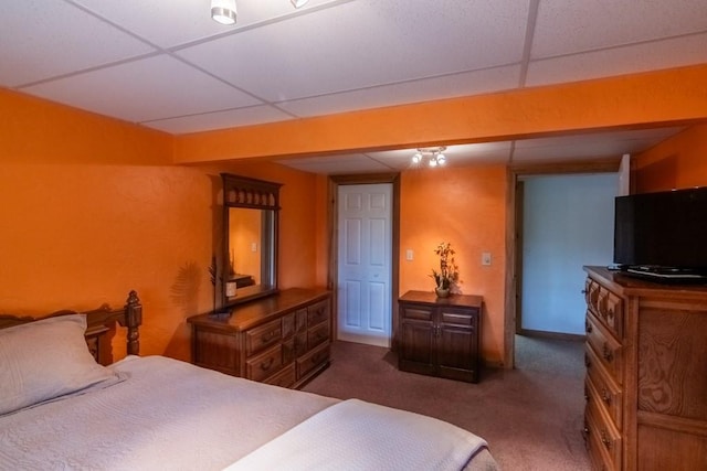 23801 Evans Rd, Tonganoxie, KS 66086 - bedroom with a drop ceiling and carpet