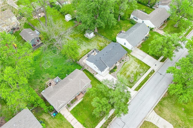 aerial view featuring a residential view