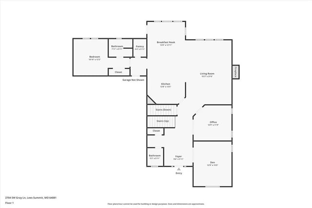 2704 SW Gray Ln, Lees Summit, MO 64081 - floor plan / room layout