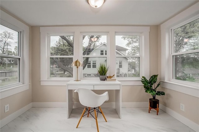 view of sunroom