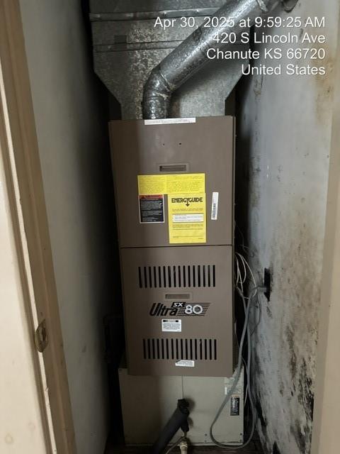 420 S Lincoln Ave, Chanute, KS 66720 - utilities with heating unit
