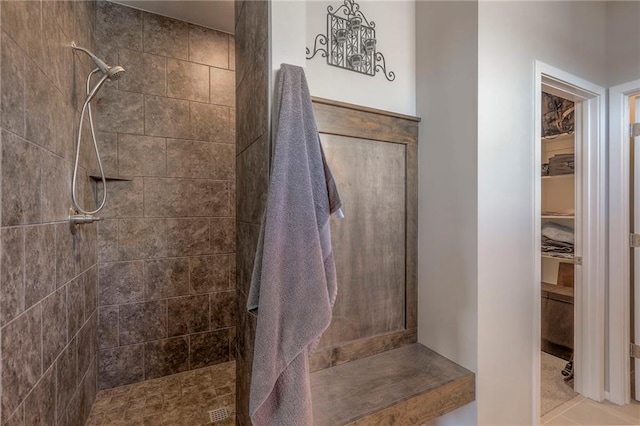 3525 S Woodland Ct, Independence, MO 64052 - bathroom featuring walk in shower and a spacious closet