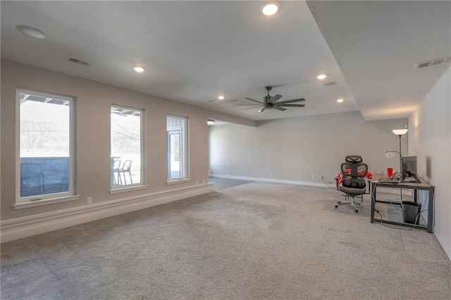 3525 S Woodland Ct, Independence, MO 64052 - interior space featuring baseboards, recessed lighting, and visible vents