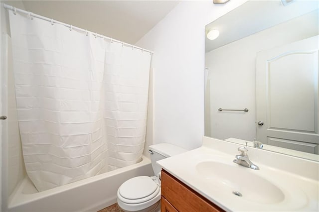 2500 Gabrianna Ct, Columbia, MO 65203 - full bathroom with toilet, shower / bath combo with shower curtain, and vanity
