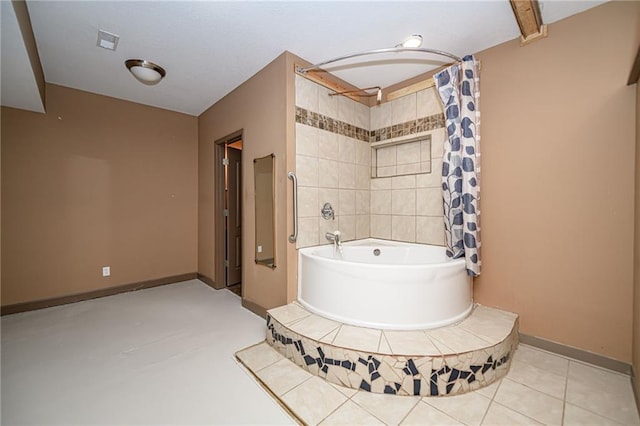 2500 Gabrianna Ct, Columbia, MO 65203 - full bathroom with baseboards, shower / bath combo, and visible vents