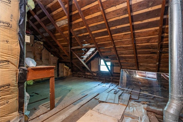 view of attic