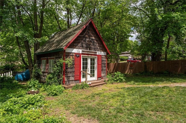 view of outbuilding with an outbuilding