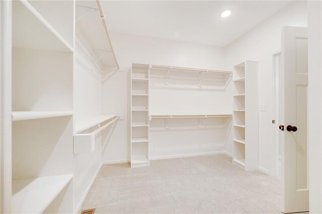 spacious closet featuring carpet