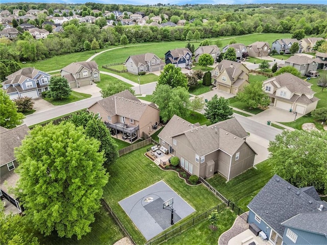 aerial perspective of suburban area