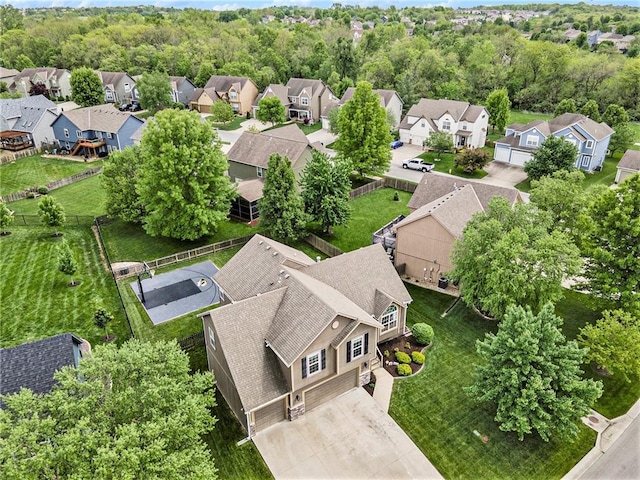 aerial perspective of suburban area