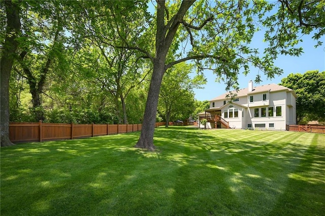 7419 Constance St, Shawnee, KS 66216 - view of yard featuring stairway and a deck