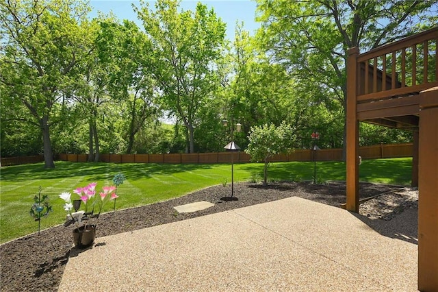 7419 Constance St, Shawnee, KS 66216 - view of patio / terrace featuring view of scattered trees