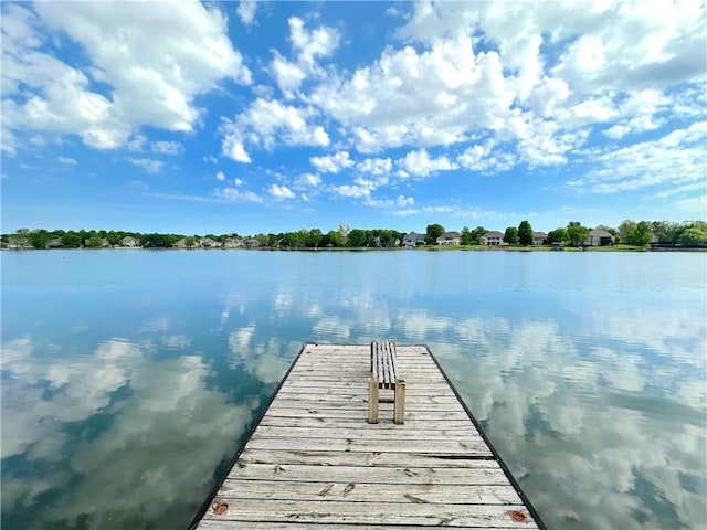 dock featuring a water view