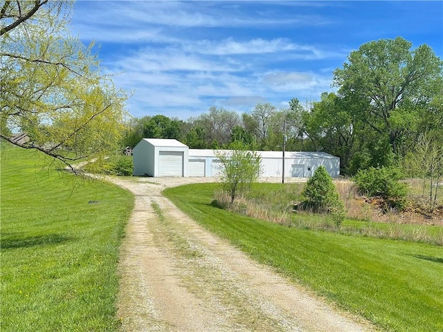 view of dirt / gravel driveway