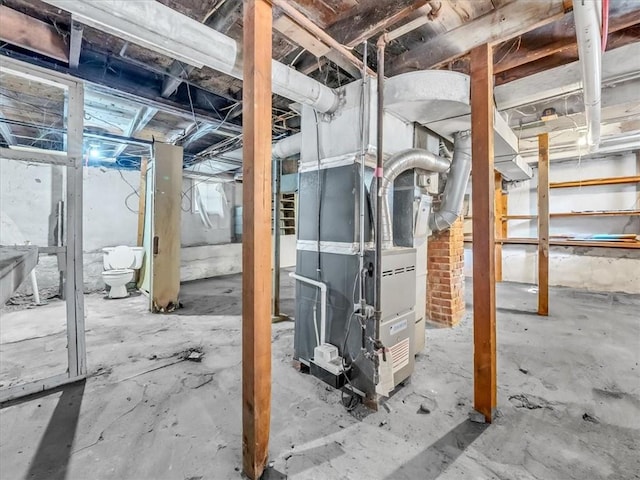 1619 Harvard Ave, Independence, MO 64052 - unfinished below grade area featuring heating unit