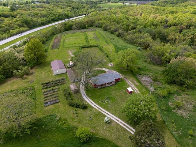 588 NW 105th Rd, Centerview, MO 64019 - overview of rural landscape featuring a forest