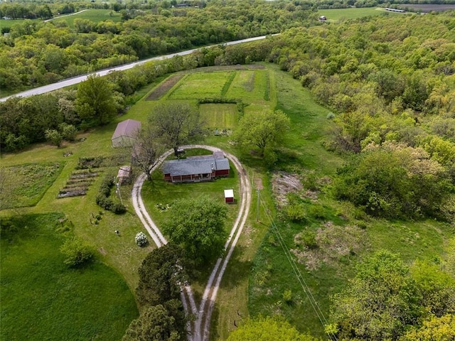588 NW 105th Rd, Centerview, MO 64019 - aerial overview of property's location featuring rural landscape