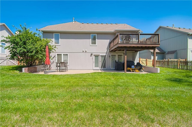 5912 NE Hidden Valley Dr, Lees Summit, MO 64064 - rear view of house featuring a patio and a deck