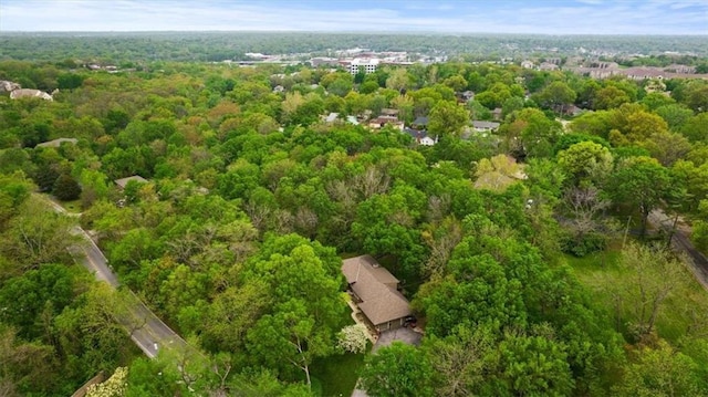 606 W Red Bridge Rd, Kansas City, MO 64114 - aerial overview of property's location featuring a forest