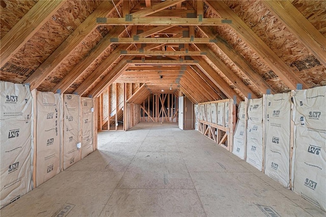 view of attic