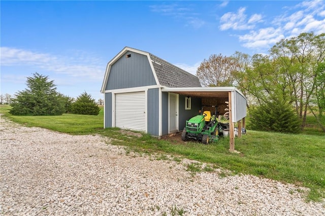 garage featuring a detached garage