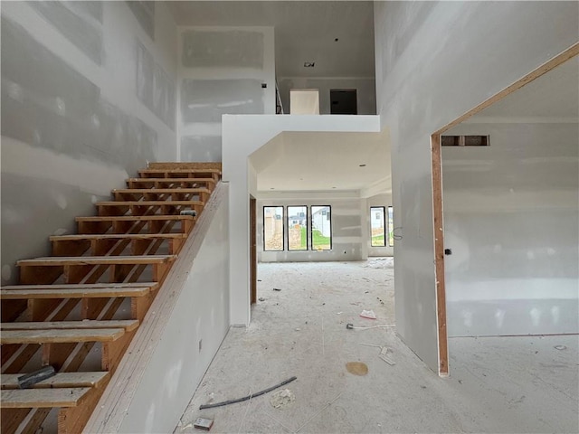 13610 NE 114th Pl, Kearney, MO 64060 - staircase with a towering ceiling