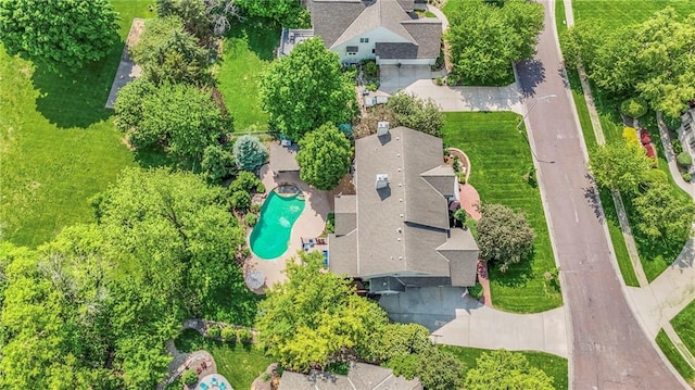 5701 W 148th Pl, Overland Park, KS 66223 - bird's eye view of a pool