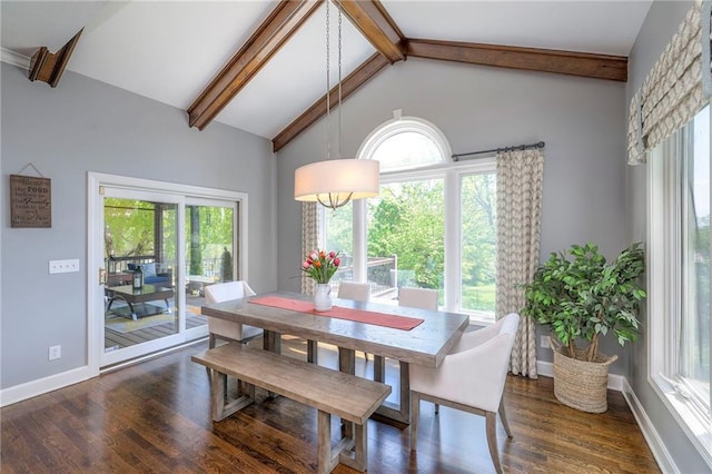5701 W 148th Pl, Overland Park, KS 66223 - dining space featuring dark wood-style floors and baseboards