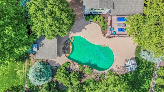 5701 W 148th Pl, Overland Park, KS 66223 - drone / aerial view of a pool