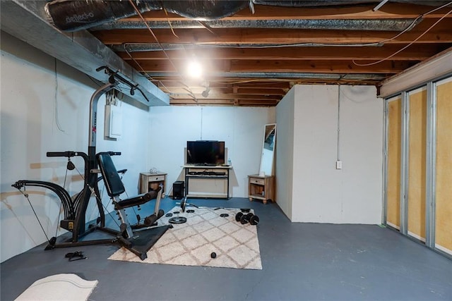 view of workout area