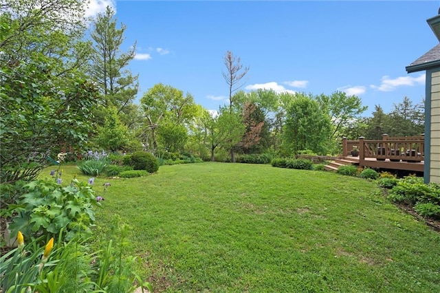 2106 Kasold Dr, Lawrence, KS 66047 - view of yard with a deck