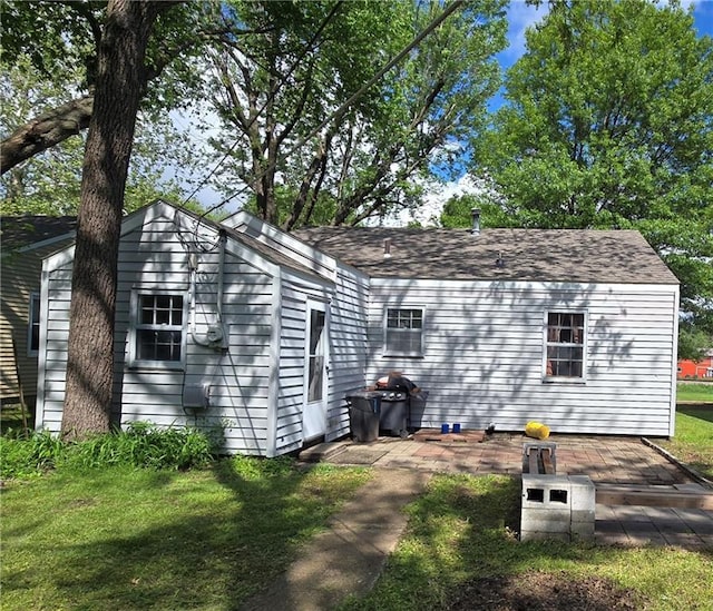 exterior space with a yard