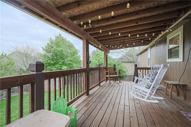 view of wooden deck