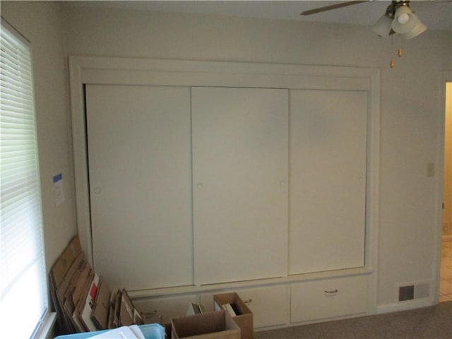 closet featuring visible vents