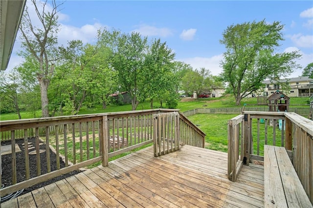 15 Baber Cir, Camden Point, MO 64018 - deck with a playground