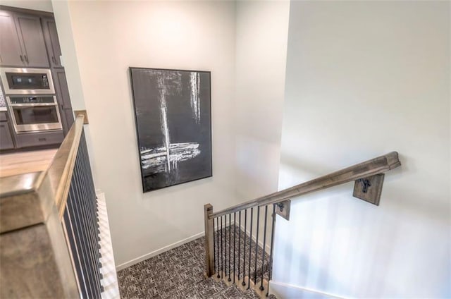 16567 S Stagecoach St, Olathe, KS 66062 - staircase with carpet and baseboards