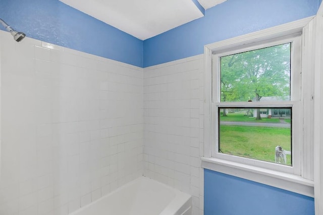 full bath with shower / tub combination and plenty of natural light
