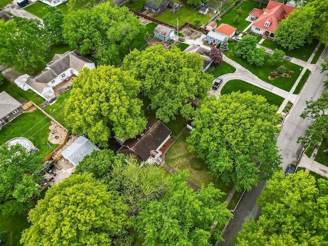 aerial view featuring a residential view
