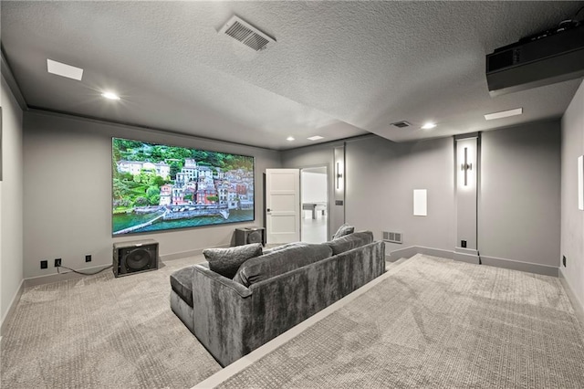 11201 W 169th St, Overland Park, KS 66221 - carpeted cinema room featuring recessed lighting, baseboards, and a textured ceiling
